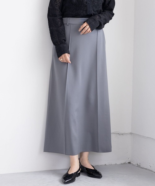 LEPSIM（レプシィム）の「ダンボールナロースカート　134260（スカート・レディース・ブラック/オレンジ/チャコールグレー・FREE）」の9枚目の写真