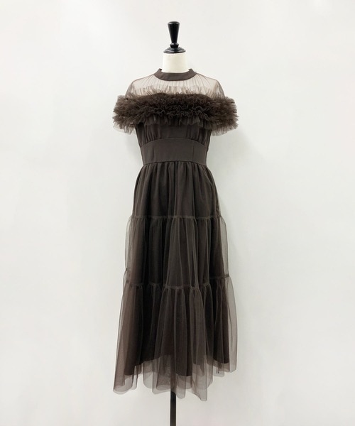 NOELA（ノエラ）の「ケープチュールフリルドレス（ワンピース