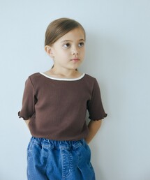 TJ バイカラー テレコ プルオーバー / キッズ 100cm-130cm