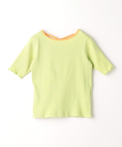 green label relaxing（グリーンレーベルリラクシング）の「TJ バイカラー テレコ プルオーバー / キッズ  100cm-130cm（Tシャツ/カットソー・キッズ・ブラウン/ライトブルー/ライム・130cm/100cm/120cm/110cm）」の2枚目の写真