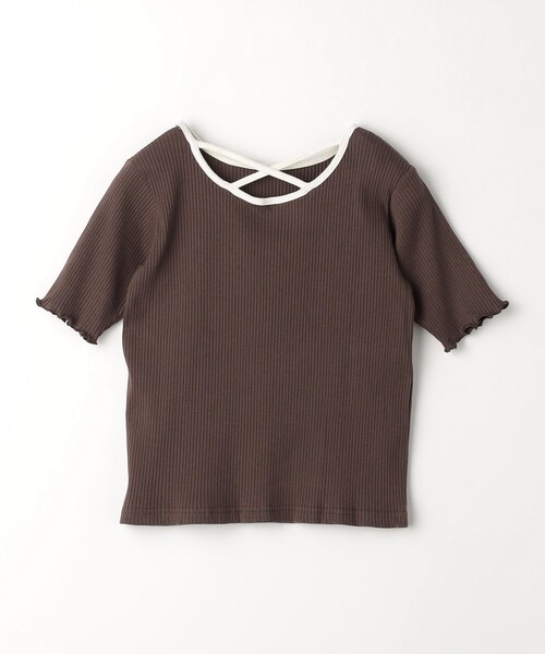 green label relaxing（グリーンレーベルリラクシング）の「TJ バイカラー テレコ プルオーバー / キッズ  100cm-130cm（Tシャツ/カットソー・キッズ・ブラウン/ライトブルー/ライム・130cm/100cm/120cm/110cm）」の12枚目の写真