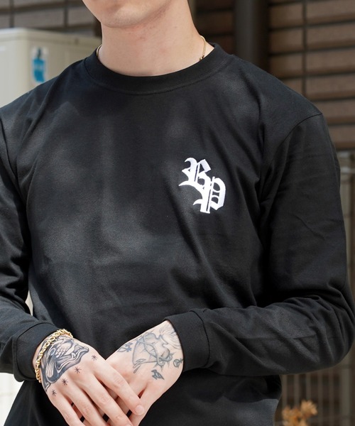 RIPPER(リッパー)の「【RIPPER】RP刺繍 L/S Tシャツ / RP Embroidery Long Sleeve T-Shirt / ロンT 長袖Tシャツ(Tシャツ/カットソー・メンズ・ブラック/ホワイト・M/L/XL)」の9枚目の写真