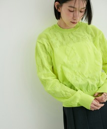 ADAM ET ROPE' | 【A MENDA(アメンダ)】OTOMI embroidery pattern mesh knit sweater(ニット/セーター)
