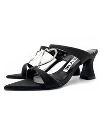 DOLCE&GABBANA サンダル 黒x白(総柄) 2007522G0032 Dolce & Gabbana Sorrento Logo Slip On Black White (Women's