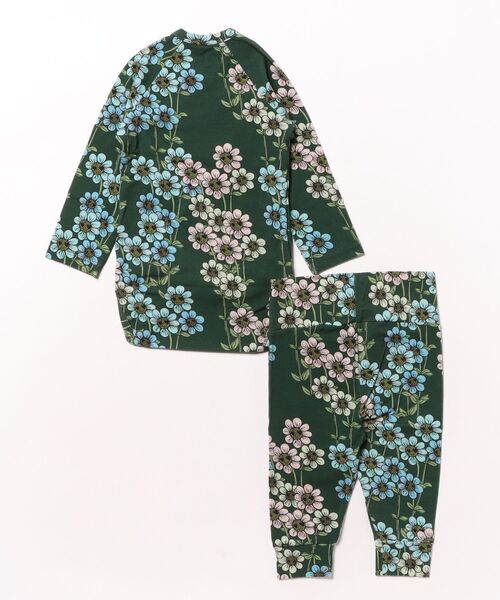 Mini Rodini（ミニロディーニ）の「mini rodini / デイジー柄ベビーセット（ロンパース・キッズ・グリーン・68/62/56cm）」の2枚目の写真