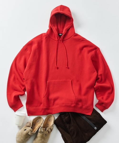 FREAK'S STORE（フリークスストア）の「限定展開 12oz ヘビーウェイト ビッグシルエット プルオーバー パーカー/フーディ―（パーカー・メンズ・杢グレー/チャコールグレー/ブラック/アッシュグレー/イエロー/レッド/ネイビー/ブラウン/グレイッシュベージュ・LARGE/X-LARGE/SMALL/MEDIUM）」の16枚目の写真