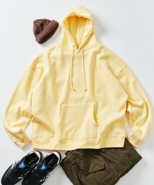 FREAK'S STORE（フリークスストア）の「限定展開 12oz ヘビーウェイト ビッグシルエット プルオーバー パーカー/フーディ―（パーカー・メンズ・杢グレー/チャコールグレー/ブラック/アッシュグレー/イエロー/レッド/ネイビー/ブラウン/グレイッシュベージュ・LARGE/X-LARGE/SMALL/MEDIUM）」の13枚目の写真