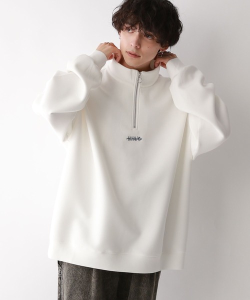 RAGEBLUE（レイジブルー）の「【WEB限定】サイドライン/テックプルオーバースウェット/ハーフジップ（スウェット・メンズ・ブラック系その他/ブルー/ホワイト系その他/ホワイト/ブラック・FREE）」の9枚目の写真