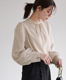 2wayオーガンジースリーブブラウス