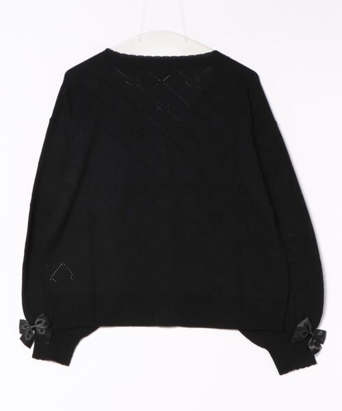 Secret Honey（シークレットハニー）の「ハート透かしカーディガン（カーディガン/ボレロ・レディース・ブラック/ピンク/オフホワイト/ワインレッド・FREE）」の12枚目の写真