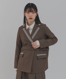 Calon mie | OVER SIZE LACE JACKET  / オーバーサイズレースジャケット(テーラードジャケット)