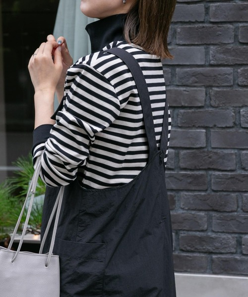 FORK&SPOON（フォークアンドスプーン）の「FORK&SPOON　ボーダータートルネックカットソー（Tシャツ/カットソー・レディース・ホワイト系その他/ブラック系その他・1）」の4枚目の写真