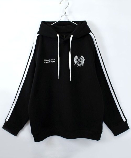 おしゃれスタ(オシャレスタ)の「uniform design sweat hoodie/ユニフォームデザイン スウェット フーディ パーカー【IR】 オーバーサイズ メンズ レディース(パーカー・メンズ・ブルー/ブラック/ホワイト・M/L/XL)」の5枚目の写真