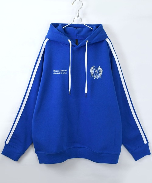 おしゃれスタ(オシャレスタ)の「uniform design sweat hoodie/ユニフォームデザイン スウェット フーディ パーカー【IR】 オーバーサイズ メンズ レディース(パーカー・メンズ・ブルー/ブラック/ホワイト・M/L/XL)」の6枚目の写真