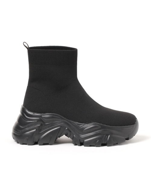 LAKOLE(ラコレ)の「ニットスニーカーソールブーツ / 140064(ブーツ・レディース・アイボリー/ブラック・MEDIUM/LARGE)」の5枚目の写真