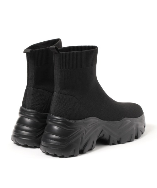 LAKOLE(ラコレ)の「ニットスニーカーソールブーツ / 140064(ブーツ・レディース・アイボリー/ブラック・MEDIUM/LARGE)」の6枚目の写真