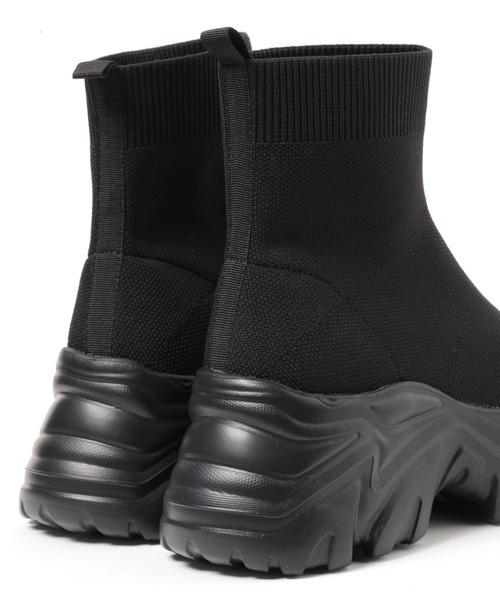 LAKOLE(ラコレ)の「ニットスニーカーソールブーツ / 140064(ブーツ・レディース・アイボリー/ブラック・MEDIUM/LARGE)」の10枚目の写真