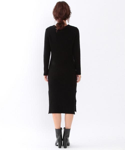 Another Edition（アナザーエディション）の「ワイドリブワンピース/ AEBC W/N ワイドリブOP（ワンピース・レディース・ブラック/モカ/オリーブ・フリー）」の4枚目の写真