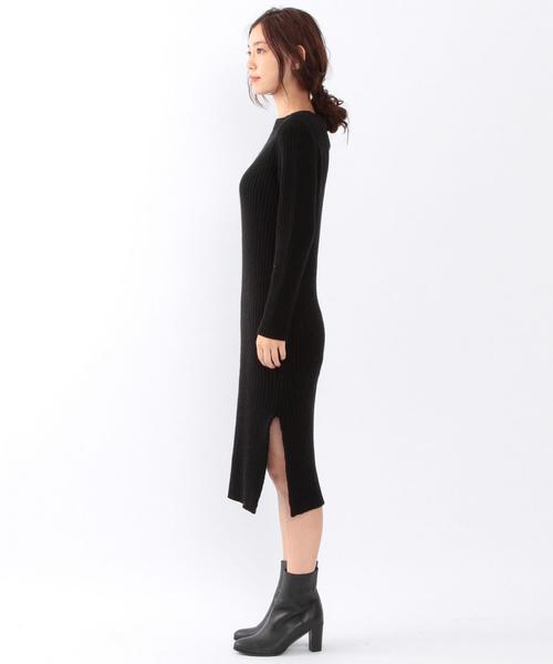 Another Edition（アナザーエディション）の「ワイドリブワンピース/ AEBC W/N ワイドリブOP（ワンピース・レディース・ブラック/モカ/オリーブ・フリー）」の5枚目の写真