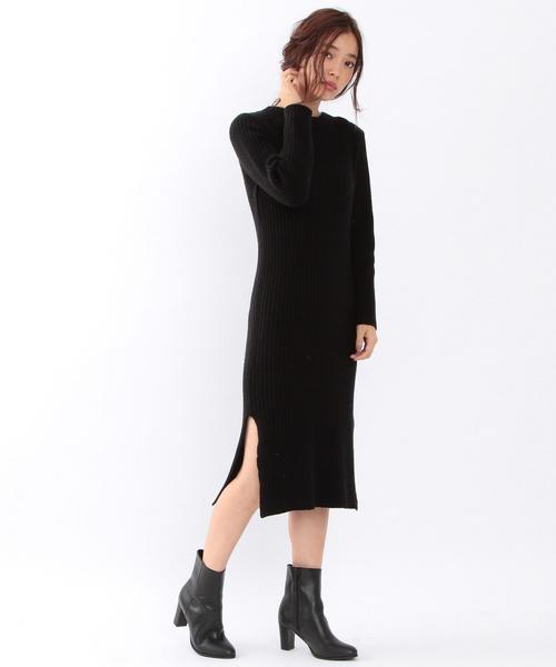 Another Edition（アナザーエディション）の「ワイドリブワンピース/ AEBC W/N ワイドリブOP（ワンピース・レディース・ブラック/モカ/オリーブ・フリー）」の12枚目の写真