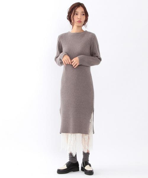 Another Edition（アナザーエディション）の「ワイドリブワンピース/ AEBC W/N ワイドリブOP（ワンピース・レディース・ブラック/モカ/オリーブ・フリー）」の13枚目の写真