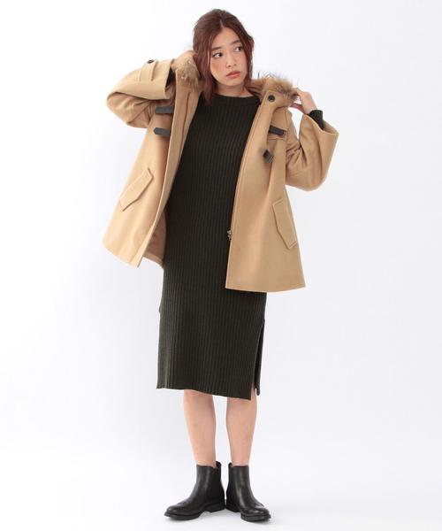 Another Edition（アナザーエディション）の「ワイドリブワンピース/ AEBC W/N ワイドリブOP（ワンピース・レディース・ブラック/モカ/オリーブ・フリー）」の8枚目の写真