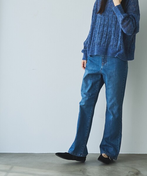 RONEL(ロネル)の「KAIHARA DENIM/カイハラルーズデニム(デニムパンツ・レディース・ダークグレー/ネイビー・S/L/M)」の14枚目の写真