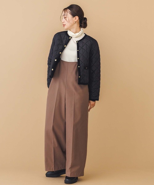 Gready Brilliant（グレディブリリアン）の「クルーキルティングジャケット（ノーカラージャケット・レディース・ブラック・FREE）」の5枚目の写真