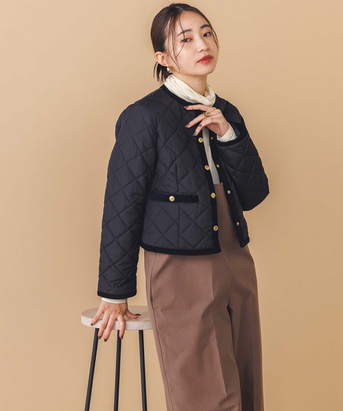 Gready Brilliant（グレディブリリアン）の「クルーキルティングジャケット（ノーカラージャケット・レディース・ブラック・FREE）」の14枚目の写真