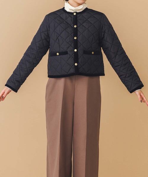 Gready Brilliant（グレディブリリアン）の「クルーキルティングジャケット（ノーカラージャケット・レディース・ブラック・FREE）」の16枚目の写真