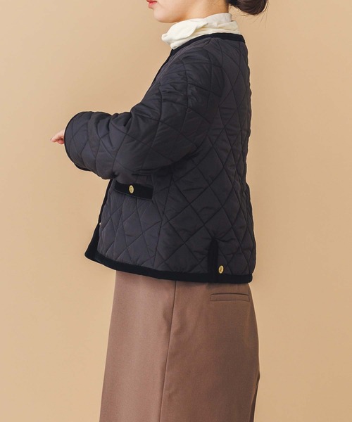 Gready Brilliant（グレディブリリアン）の「クルーキルティングジャケット（ノーカラージャケット・レディース・ブラック・FREE）」の17枚目の写真