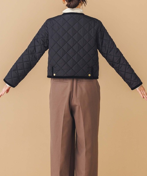 Gready Brilliant（グレディブリリアン）の「クルーキルティングジャケット（ノーカラージャケット・レディース・ブラック・FREE）」の18枚目の写真