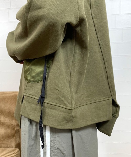 CRB(シーアールビー)の「ジップ付ポケットトップス(Tシャツ/カットソー・レディース・ブラック/カーキ/チャコールグレー・F)」の20枚目の写真