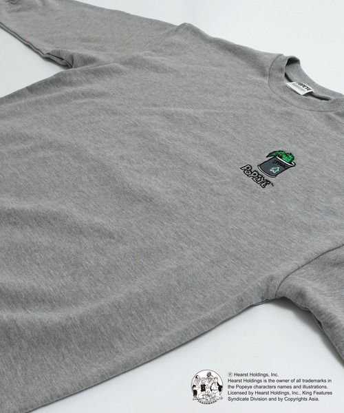 JAM & LINK(ジャムアンドリンク)の「ポパイ 裏毛トレーナー(スウェット・メンズ・杢グレー/ホワイト・S/M/L)」の9枚目の写真