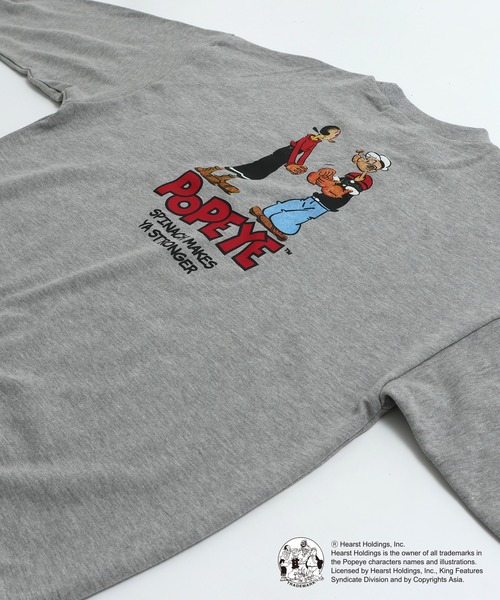 JAM & LINK(ジャムアンドリンク)の「ポパイ 裏毛トレーナー(スウェット・メンズ・杢グレー/ホワイト・S/M/L)」の10枚目の写真