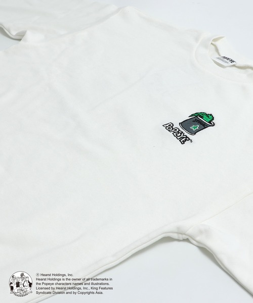 JAM & LINK(ジャムアンドリンク)の「ポパイ 裏毛トレーナー(スウェット・メンズ・杢グレー/ホワイト・S/M/L)」の11枚目の写真