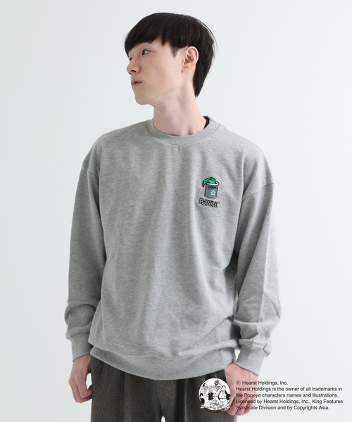 JAM & LINK(ジャムアンドリンク)の「ポパイ 裏毛トレーナー(スウェット・メンズ・杢グレー/ホワイト・S/M/L)」の19枚目の写真