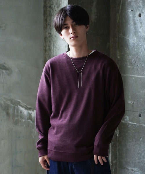 (Never) Acquiesce(ネバーアクイース)の「ミラノリブセミルーズシルエットニットソー(Tシャツ/カットソー・メンズ・ホワイト/ブラウン/ダークグリーン/チャコール/ダークブルー/ブラック/グレイッシュベージュ/ワイン・MEDIUM/LARGE)」の8枚目の写真
