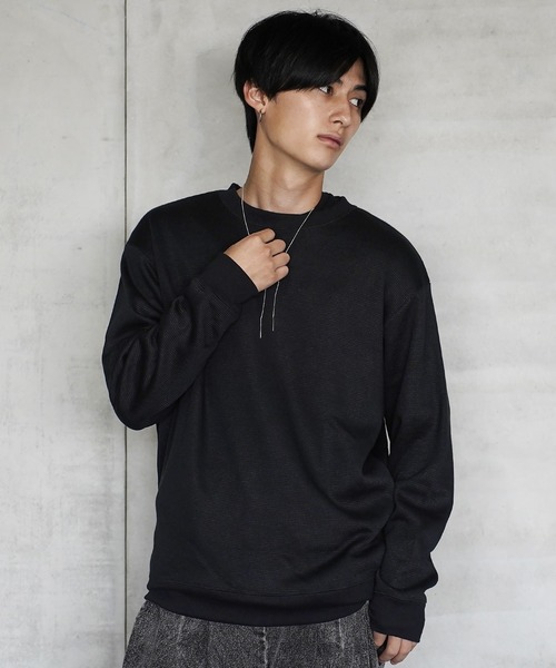 (Never) Acquiesce(ネバーアクイース)の「ミラノリブセミルーズシルエットニットソー(Tシャツ/カットソー・メンズ・ホワイト/ブラウン/ダークグリーン/チャコール/ダークブルー/ブラック/グレイッシュベージュ/ワイン・MEDIUM/LARGE)」の11枚目の写真