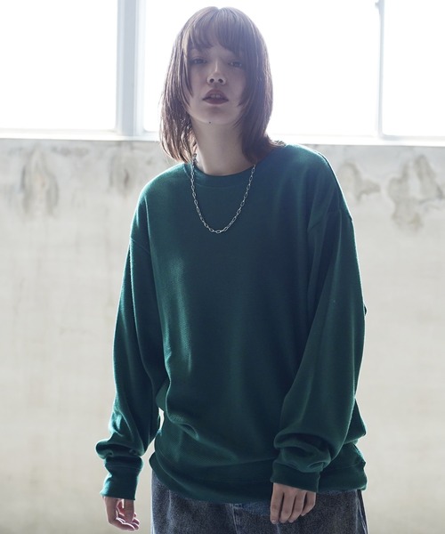 (Never) Acquiesce(ネバーアクイース)の「ミラノリブセミルーズシルエットニットソー(Tシャツ/カットソー・メンズ・ホワイト/ブラウン/ダークグリーン/チャコール/ダークブルー/ブラック/グレイッシュベージュ/ワイン・MEDIUM/LARGE)」の19枚目の写真