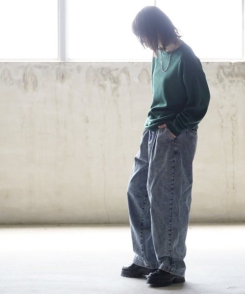 (Never) Acquiesce(ネバーアクイース)の「ミラノリブセミルーズシルエットニットソー(Tシャツ/カットソー・メンズ・ホワイト/ブラウン/ダークグリーン/チャコール/ダークブルー/ブラック/グレイッシュベージュ/ワイン・MEDIUM/LARGE)」の20枚目の写真