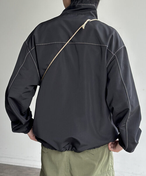 CPCM（シーピーシーエム）の「スタンドネックステッチジャケット（ブルゾン・レディース・ブラック/グリーン/ネイビー・SMALL/MEDIUM/LARGE）」の6枚目の写真