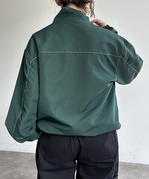 CPCM（シーピーシーエム）の「スタンドネックステッチジャケット（ブルゾン・レディース・ブラック/グリーン/ネイビー・SMALL/MEDIUM/LARGE）」の15枚目の写真