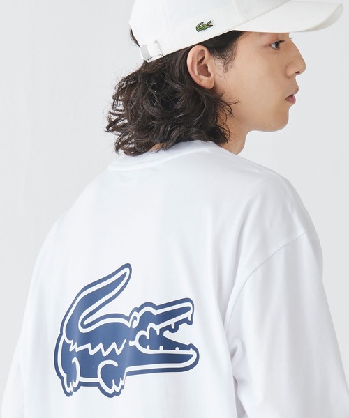 LACOSTE(ラコステ)の「【オンライン限定】LACOSTE オーバーサイズ バックプリント ロングスリーブTシャツ(Tシャツ/カットソー・メンズ・ホワイト/チャコール/ネイビー/ブラック/パープル/ダークブラウン/アイボリー・2/3/4/5/6)」の13枚目の写真