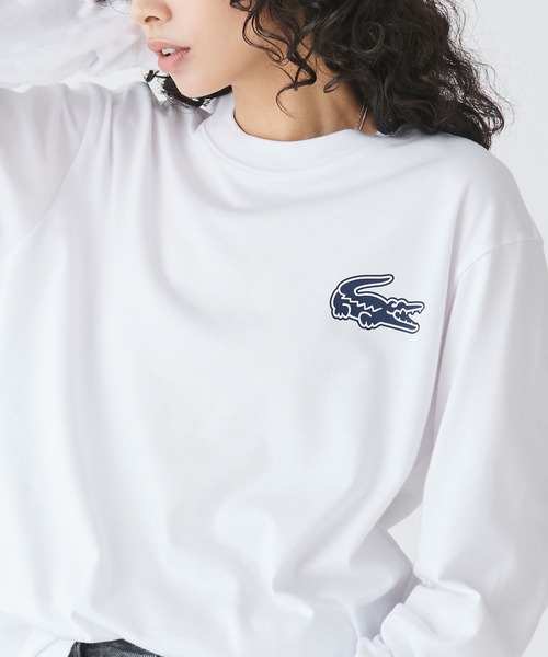LACOSTE(ラコステ)の「【オンライン限定】LACOSTE オーバーサイズ バックプリント ロングスリーブTシャツ(Tシャツ/カットソー・メンズ・ホワイト/チャコール/ネイビー/ブラック/パープル/ダークブラウン/アイボリー・2/3/4/5/6)」の15枚目の写真