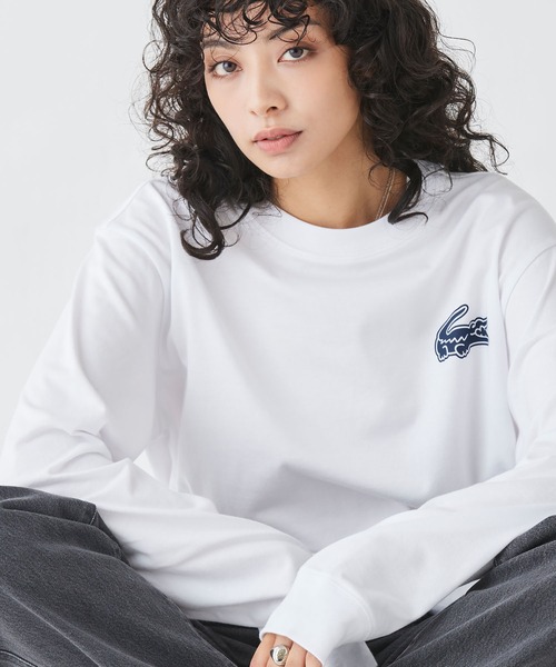 LACOSTE(ラコステ)の「【オンライン限定】LACOSTE オーバーサイズ バックプリント ロングスリーブTシャツ(Tシャツ/カットソー・メンズ・ホワイト/チャコール/ネイビー/ブラック/パープル/ダークブラウン/アイボリー・2/3/4/5/6)」の19枚目の写真