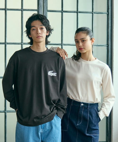 セール】【オンライン限定】LACOSTE オーバーサイズ バックプリント