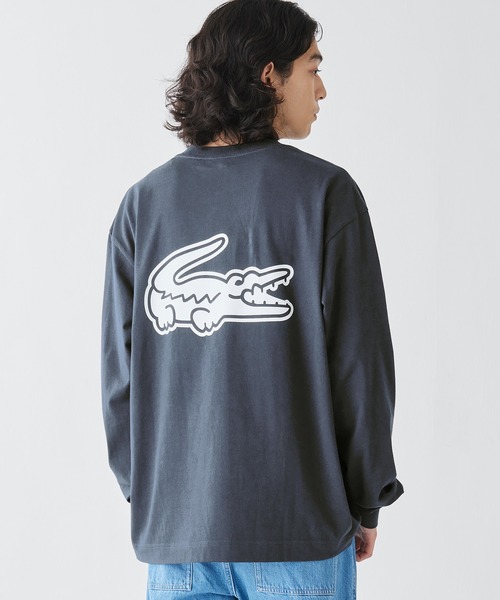 本日限定値下★LACOSTE Tシャツ EXCLUSIVE EDITION限定 オンライン限定】LACOSTE オーバーサイズ バックプリント ロング