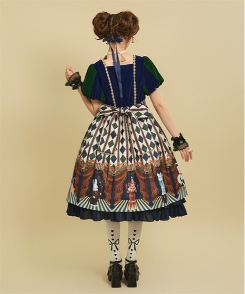 axes femme kawaii（アクシーズファムカワイイ）の「ドールズサーカスワンピース（ワンピース・レディース・ブラック/ワイン/ブルー・MEDIUM）」の6枚目の写真
