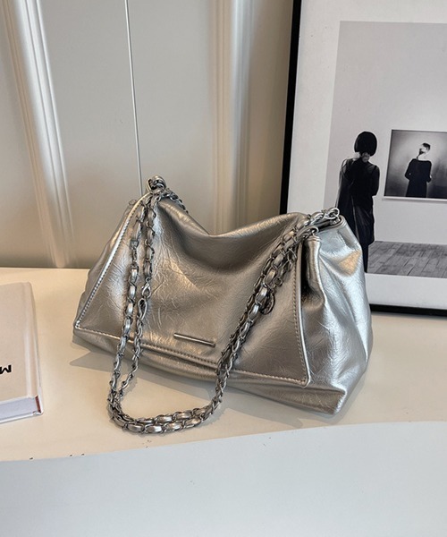 c.u.l（シーユーエル）の「チェーンショルダー フラップショルダーバッグ cula1035（ショルダーバッグ・レディース・ホワイト/ブラック/シルバー・FREE）」の18枚目の写真